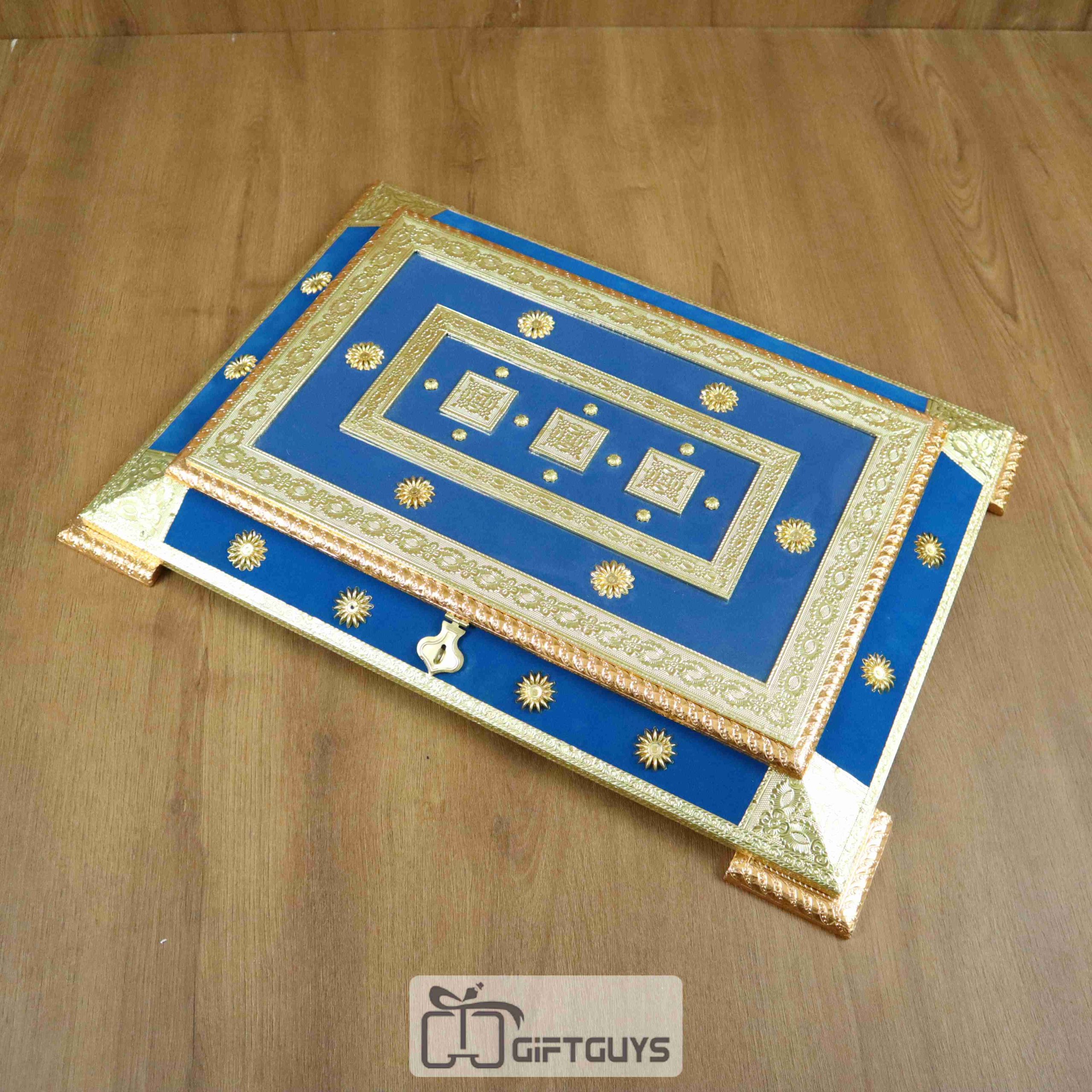 Royal Oxidised Wooden Dry Fruit Box – 16x12 inch Antique Gift Box