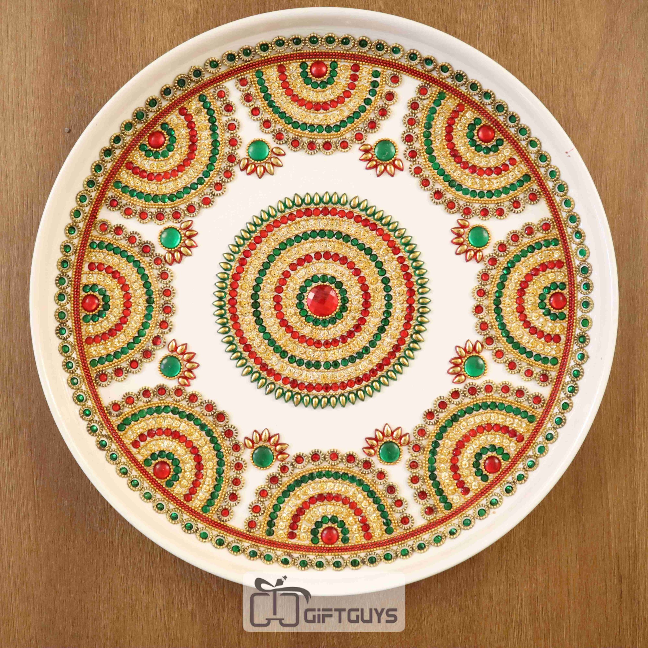 Decorative Ston Worked Plate 13 inch