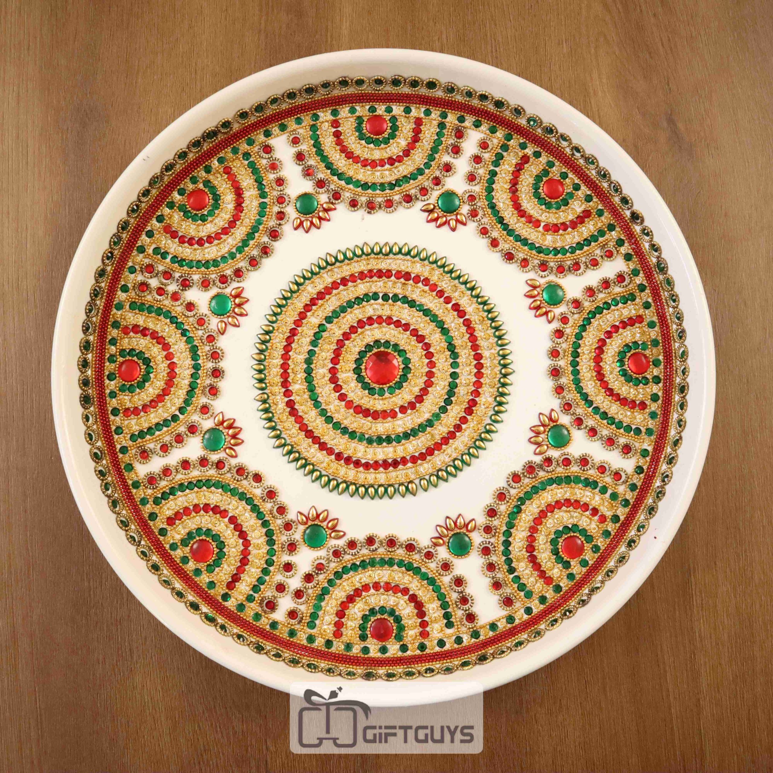 Decorative Ston Worked plate 13.5 inch