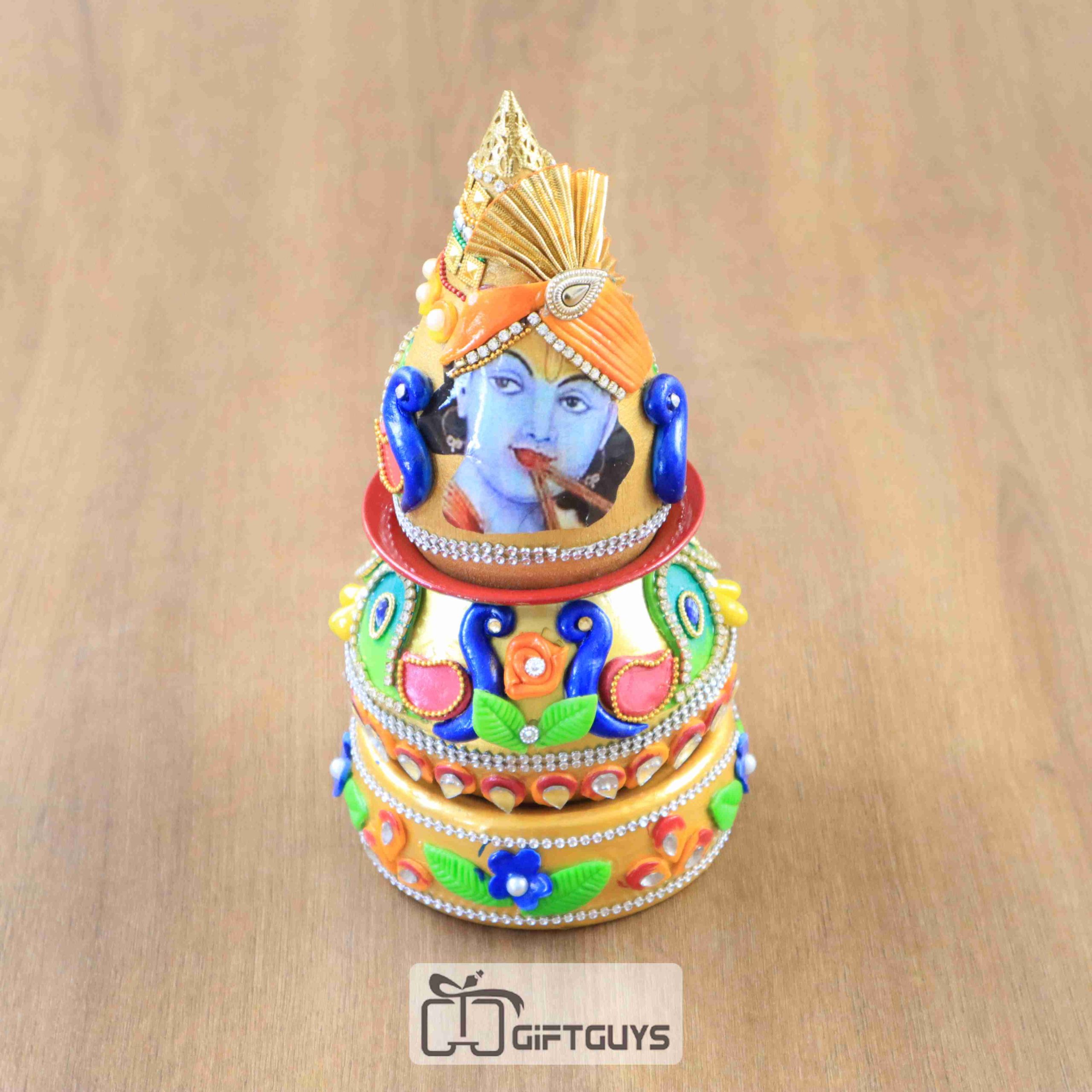 Krishna Designed Vibrant Coloured Samaiyu Kalash