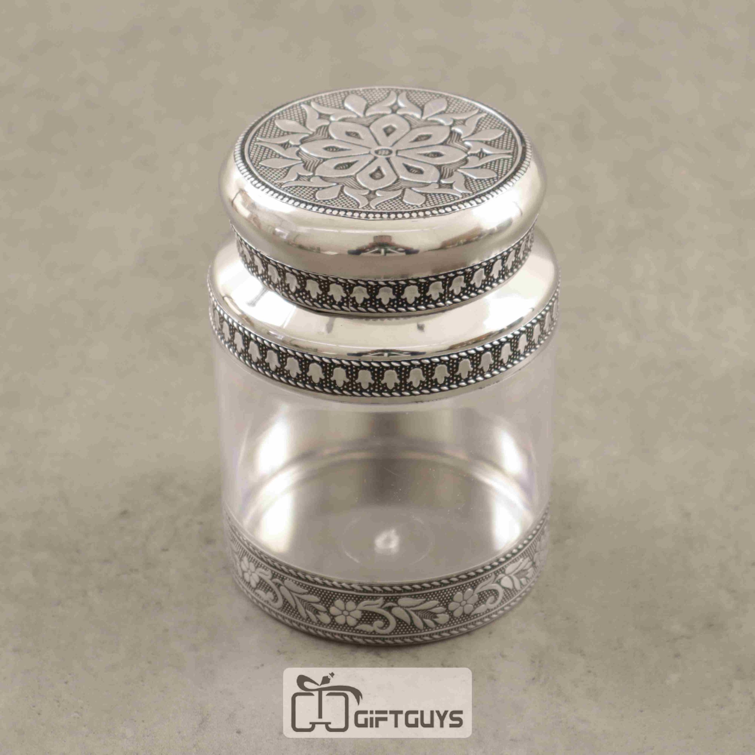 Decorative Oxidised Transparent Jar
