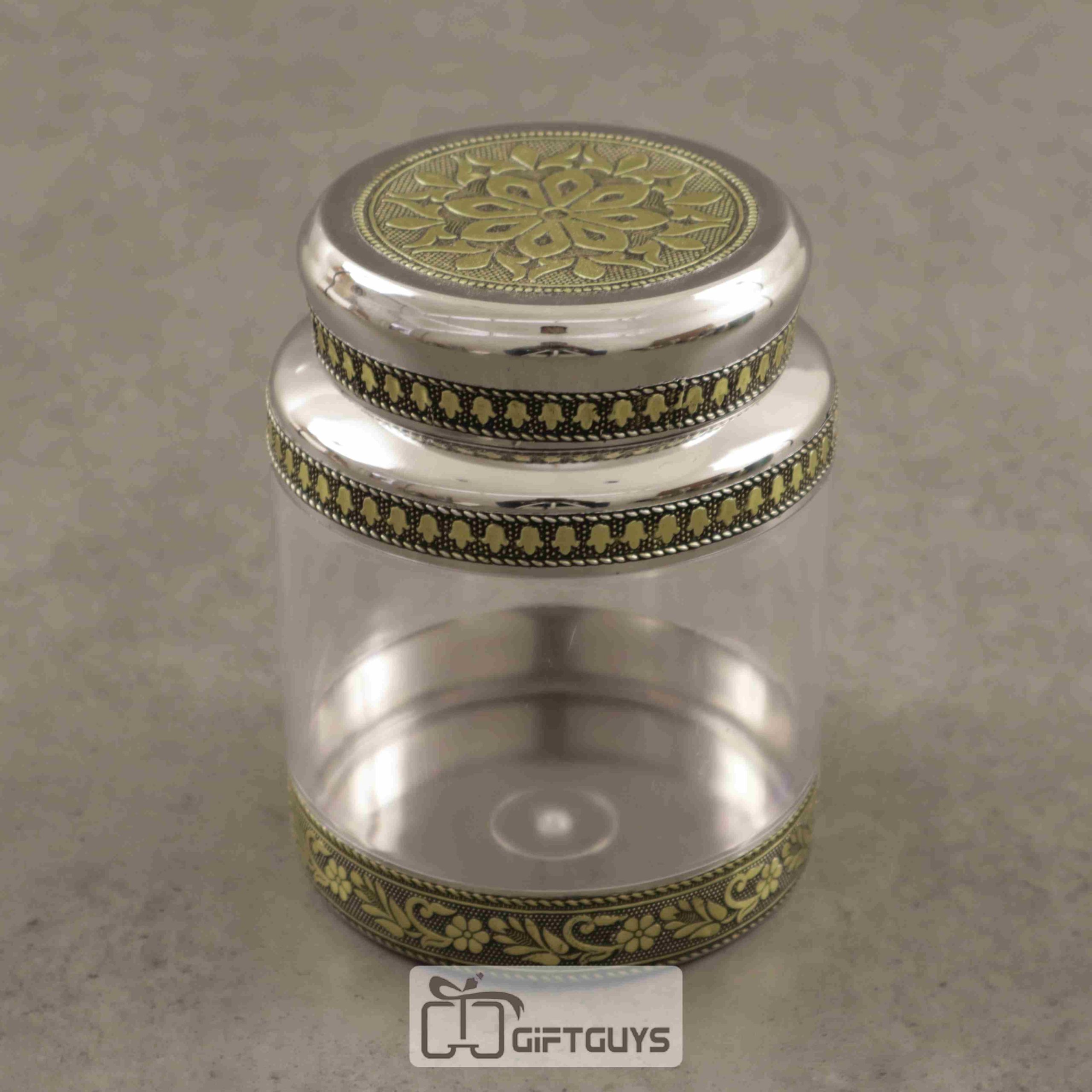 Decorative Oxidised Transparent Jar