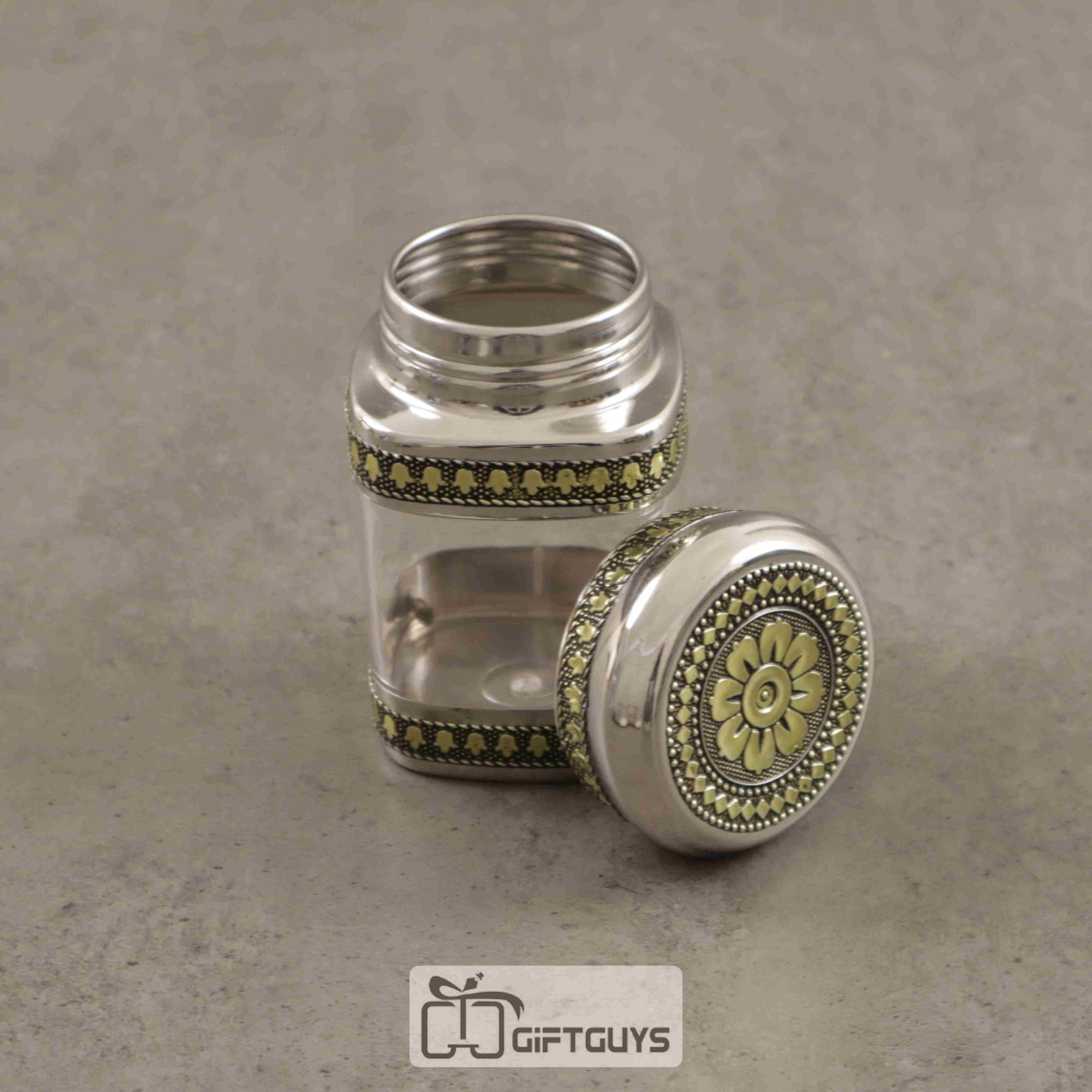 Decorative Oxidised Transparent Jar