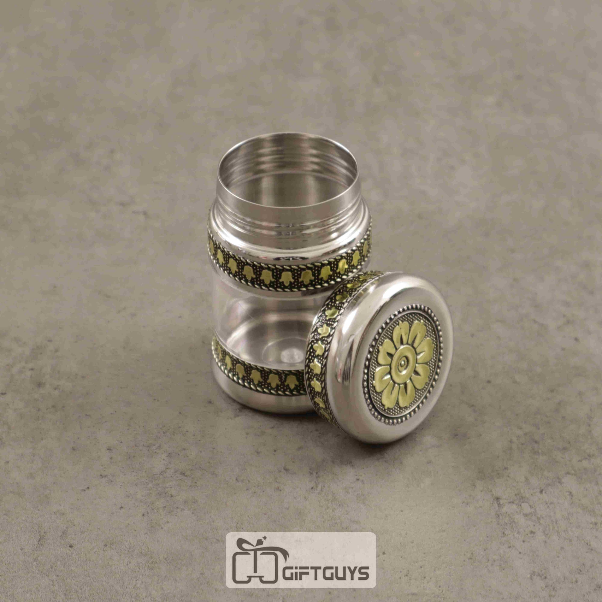 Decorative Oxidised Transparent jar