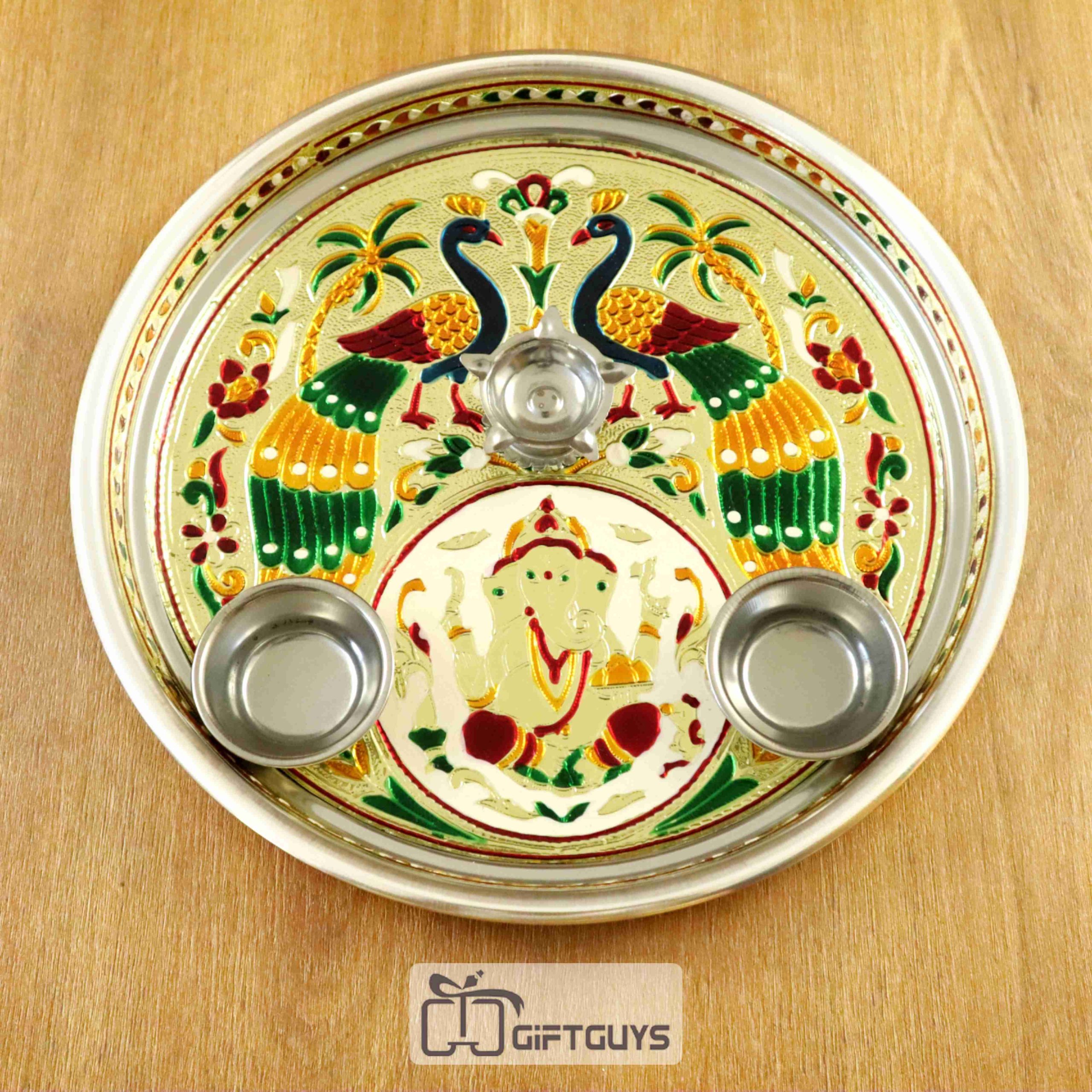 Decorative Meenakari Pooja Thali