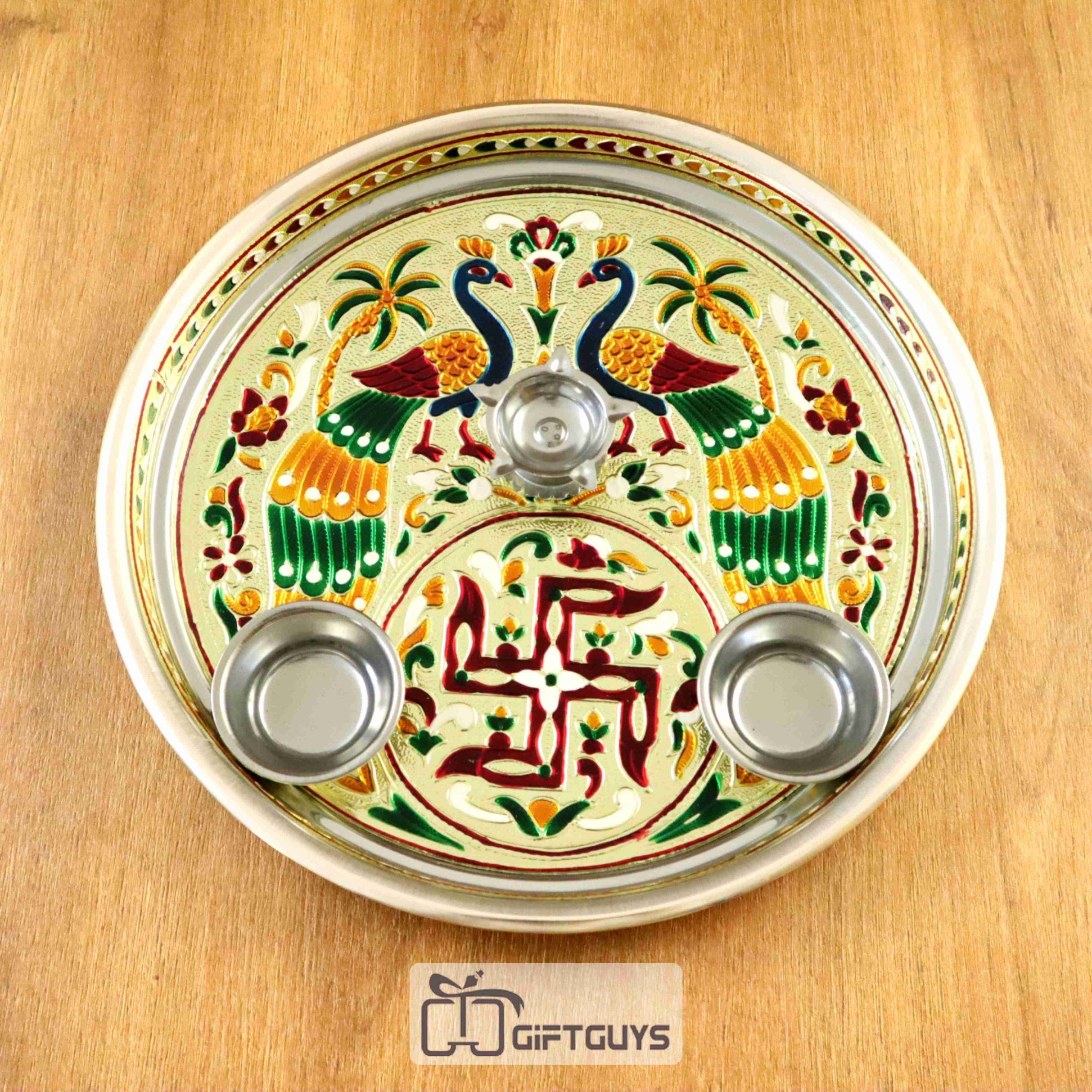 Decorative Meenakari Pooja Thali