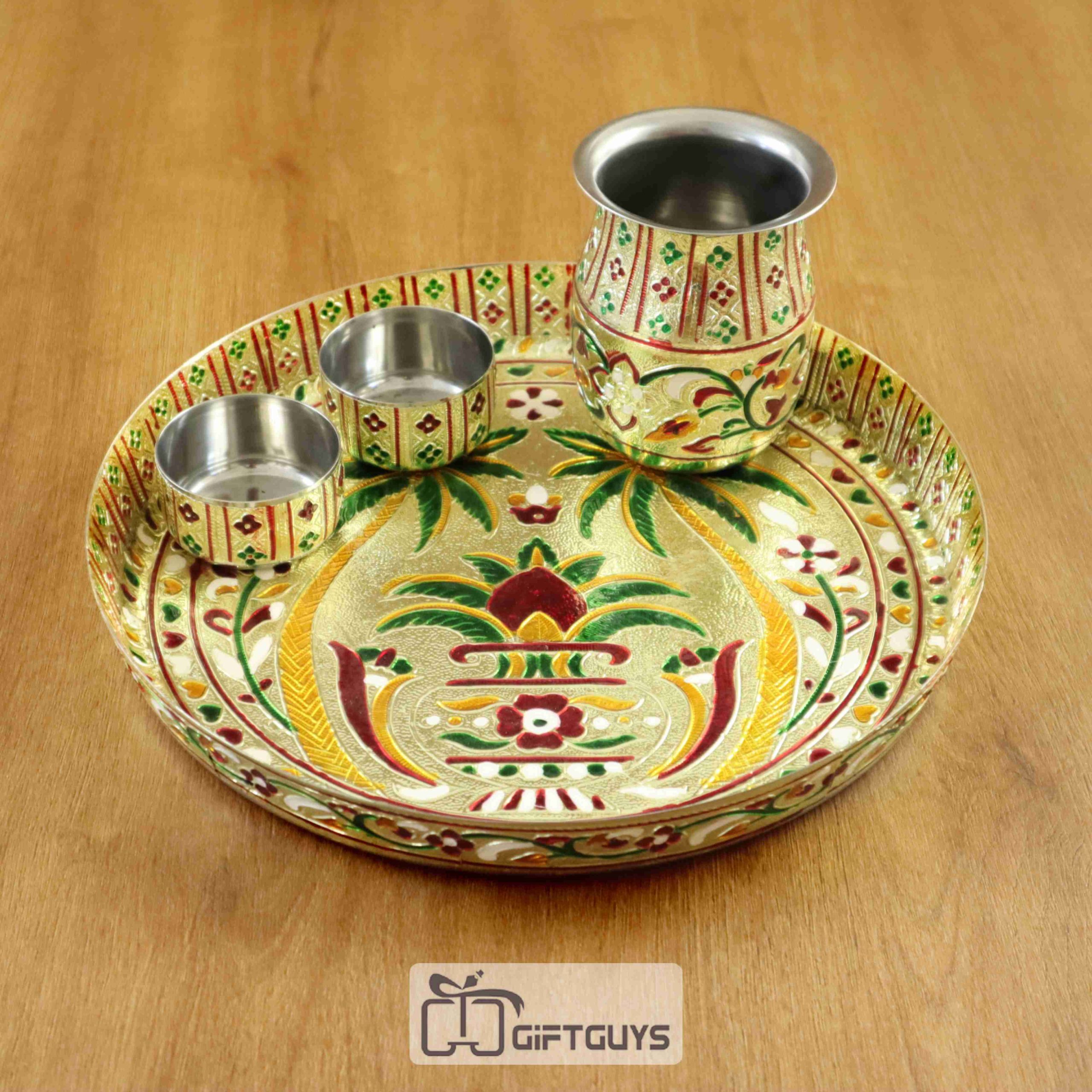 Decorative Meenakari Pooja Thali